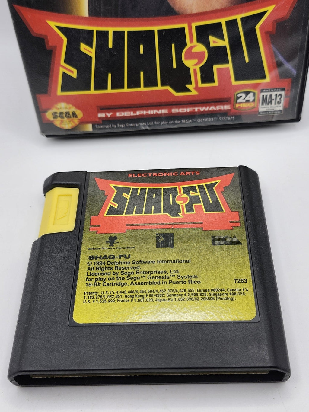 Shaq-Fu Sega Genesis Game Cart Case Electronic Arts Fighting MA-13 NTSC-U/C