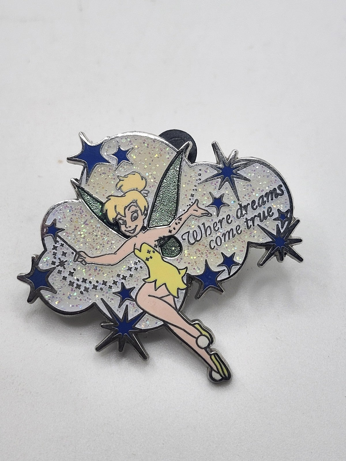 Disney Tinker Bell Where Dreams Come True Exclusive Pixie Dust Glitter Pin Blue