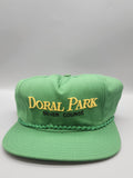 Vintage New Era Doral Park Hat Cap Snap Back Mens Large Green Golf Silver Course