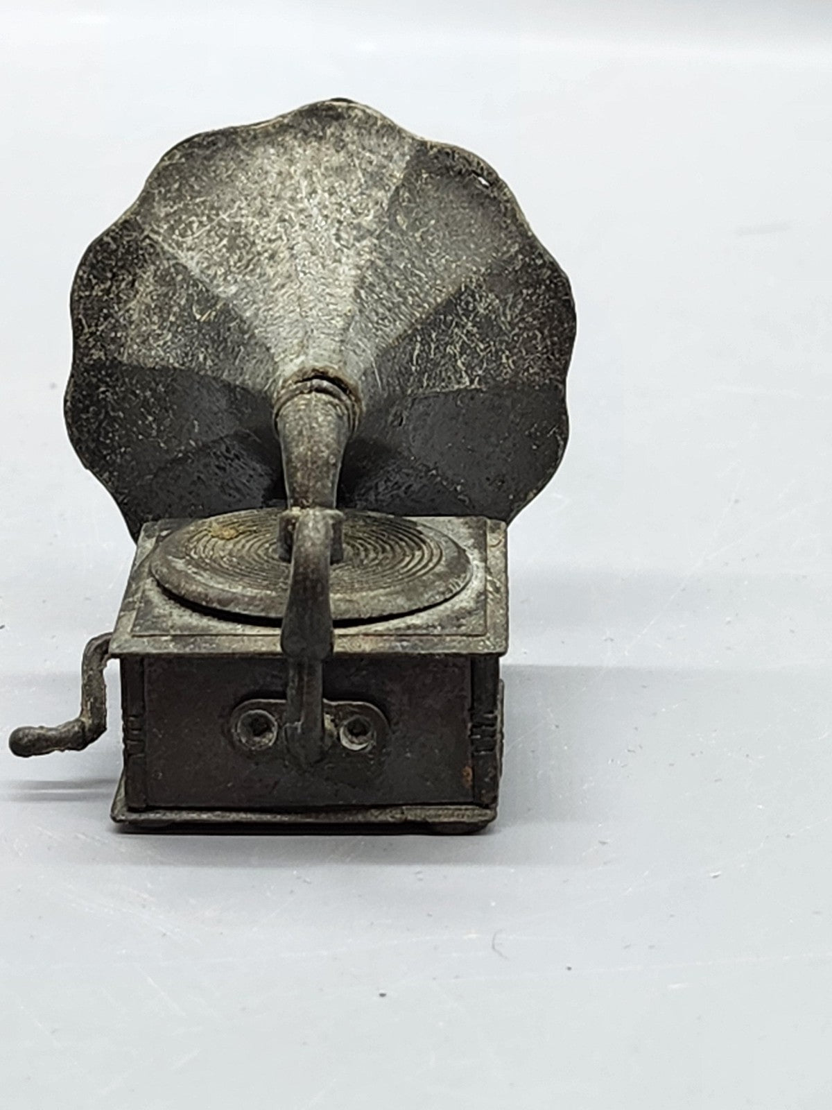 Vintage Gramophone Pencil Sharpener Mini Metal Phonograph Hong Kong Desk Decor