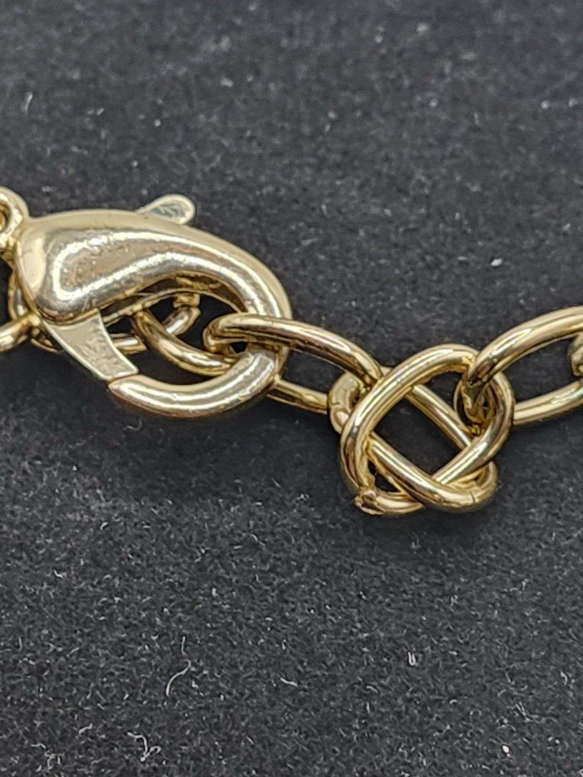 Graziano Gold Tone Chain Bracelet Chunky Link Lobster Clasp 7.5 Inch Jewelry