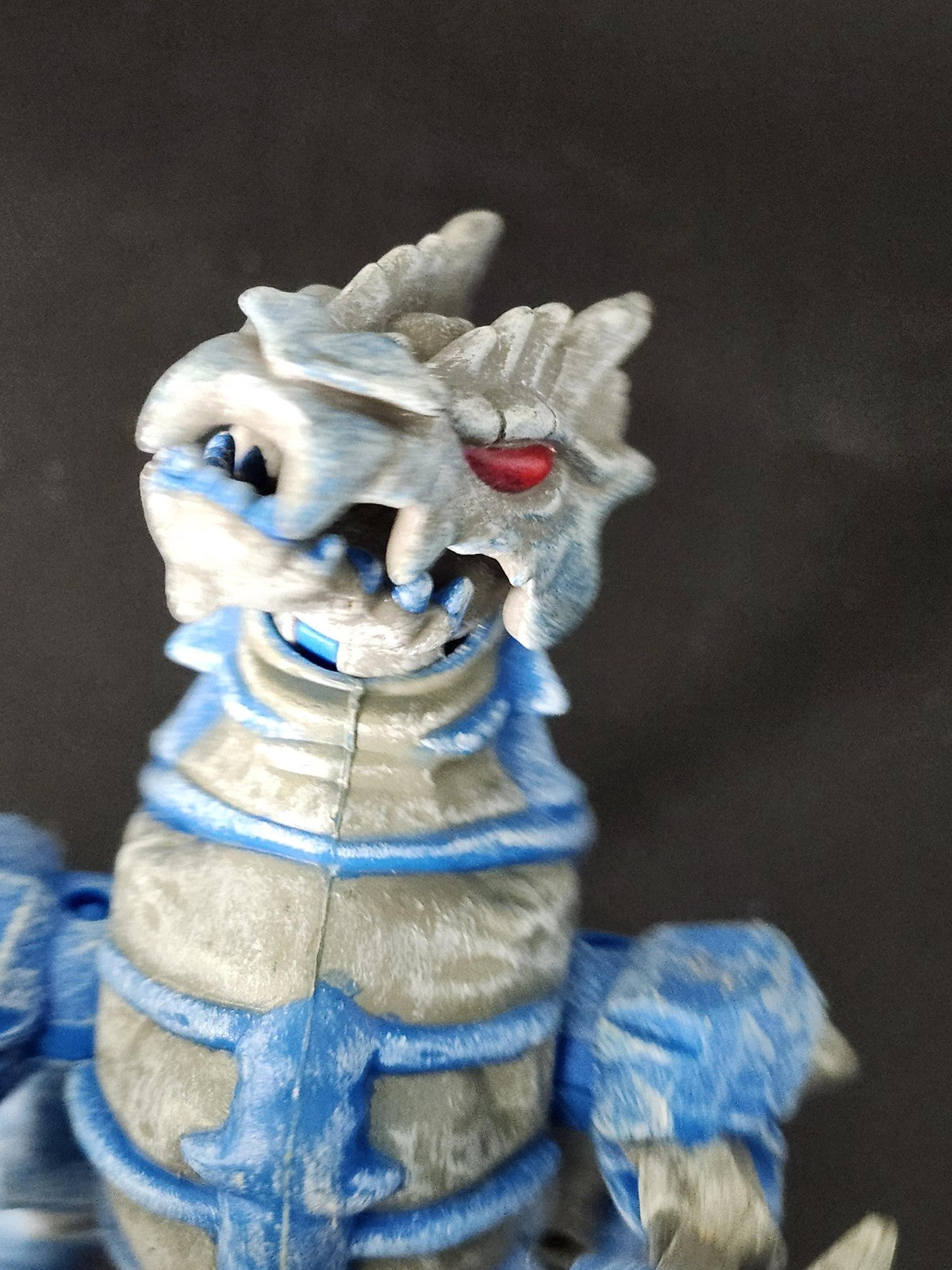 Blue Dragon Monster Action Figure 7in Plastic Toy Loose Red Eye Dinosaur