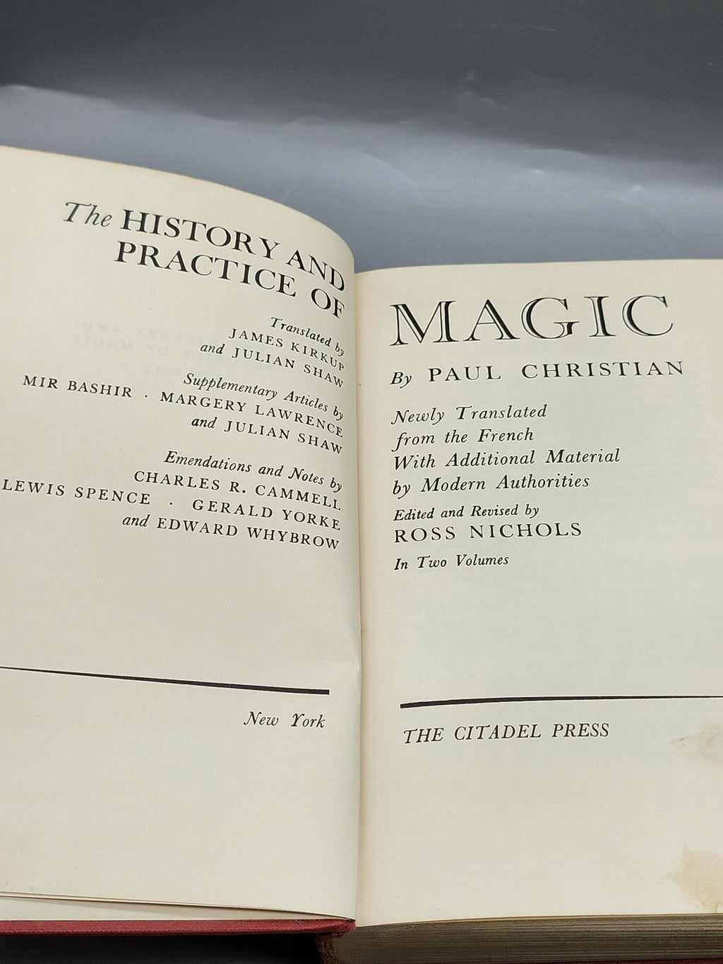 Vintage The History And Practice Of Magic Paul Christian Red HC Citadel USA 1969