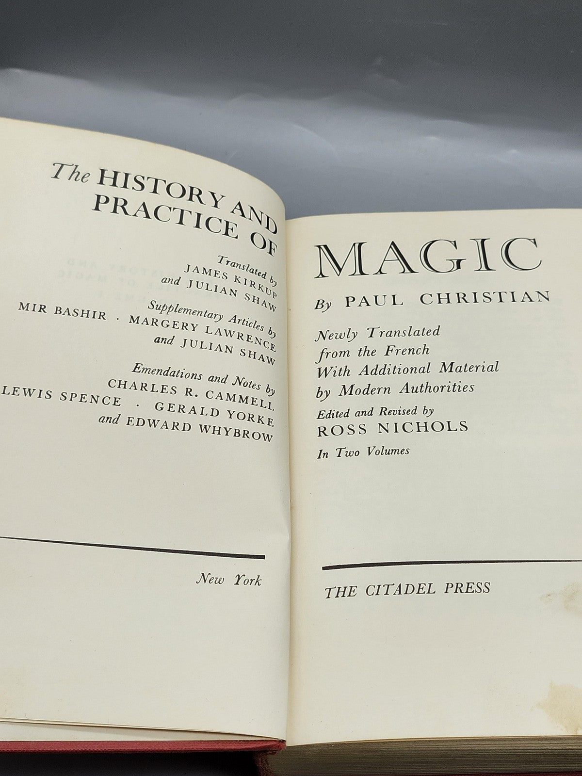 Vintage The History And Practice Of Magic Paul Christian Red HC Citadel USA 1969
