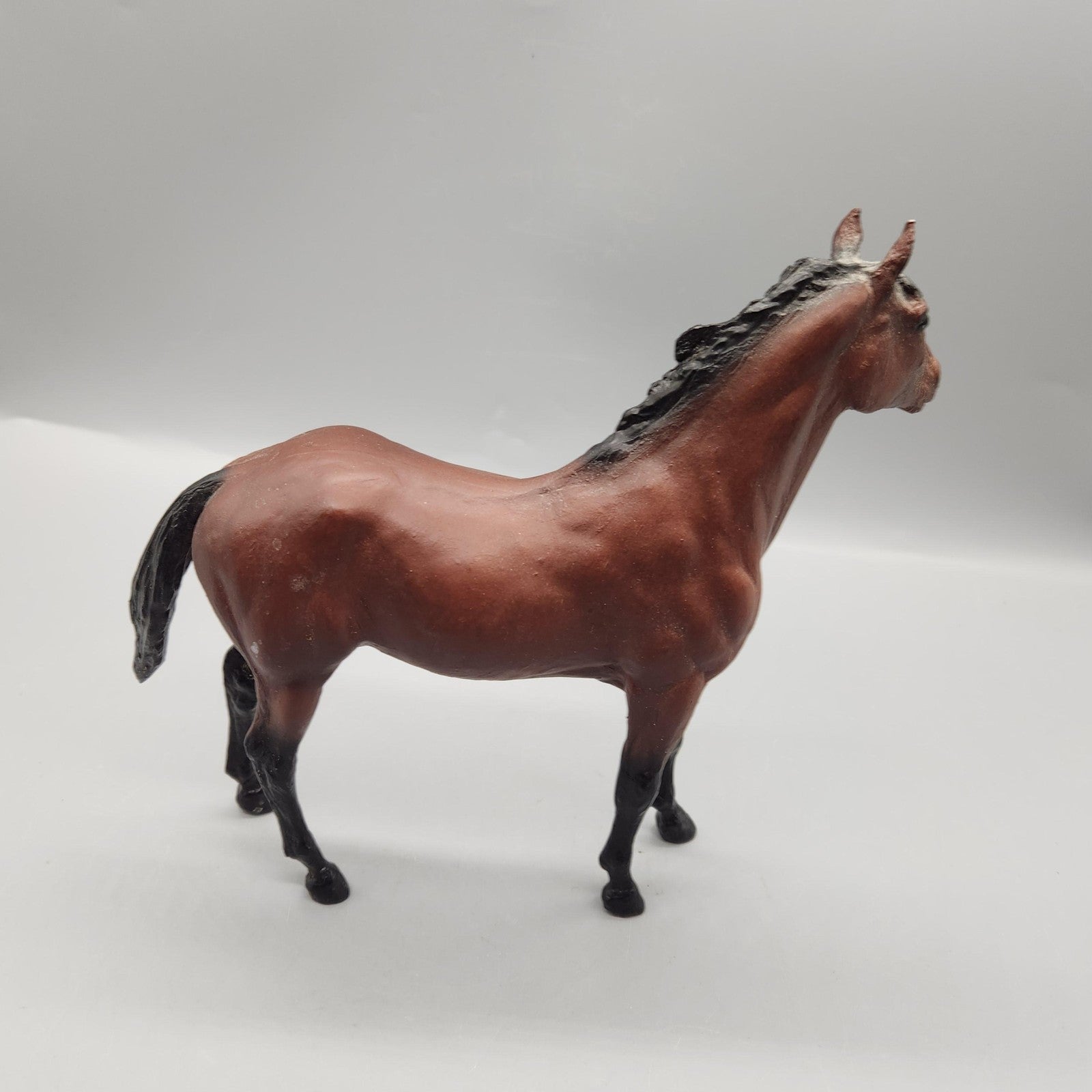 Vintage Breyer Model Bay Horse Figurine Brown Black Mane Plastic USA Chicago