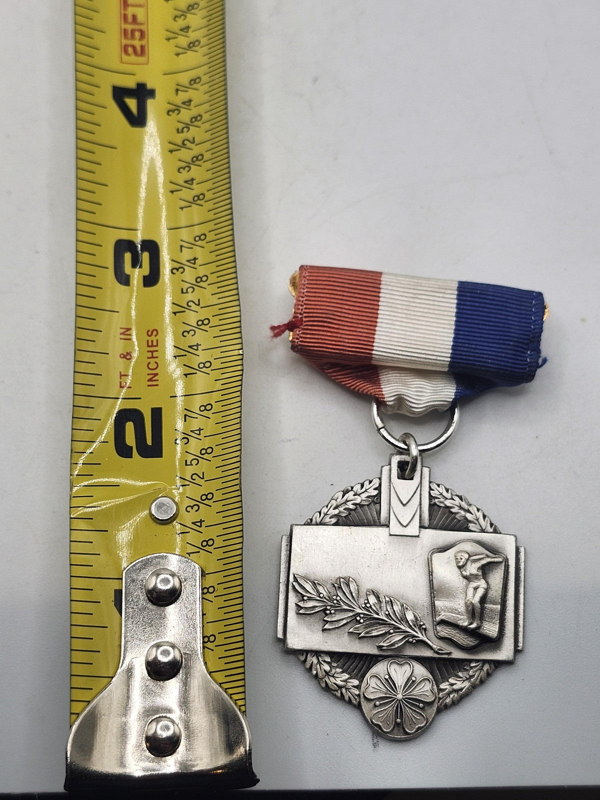 Vintage Polish American Athletic Games Medal 1950 Erie PA Sports Award USA 50s