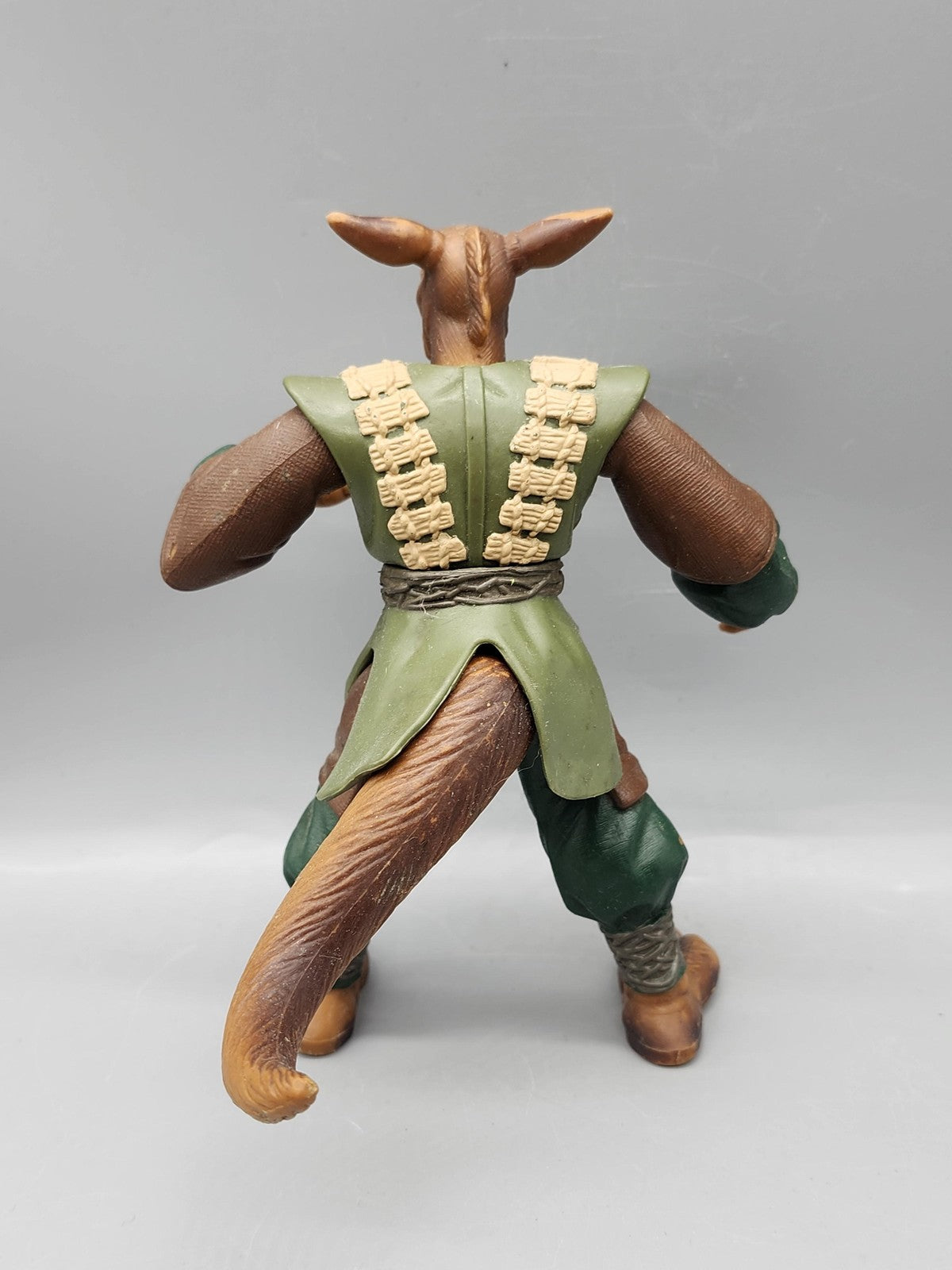 Vintage Animal Warrior Action Figure Brown Green Plastic Toy Loose Fantasy