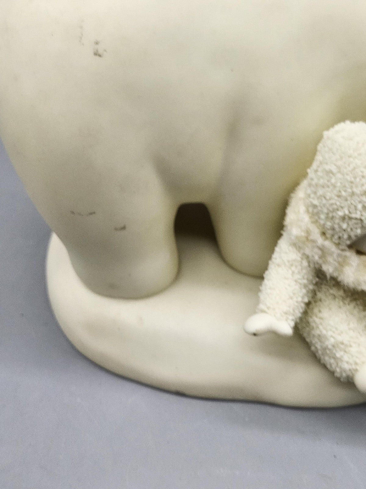 Vintage Department 56 Snowbabies Snuggle Up Polar Bear Figurine White Decor