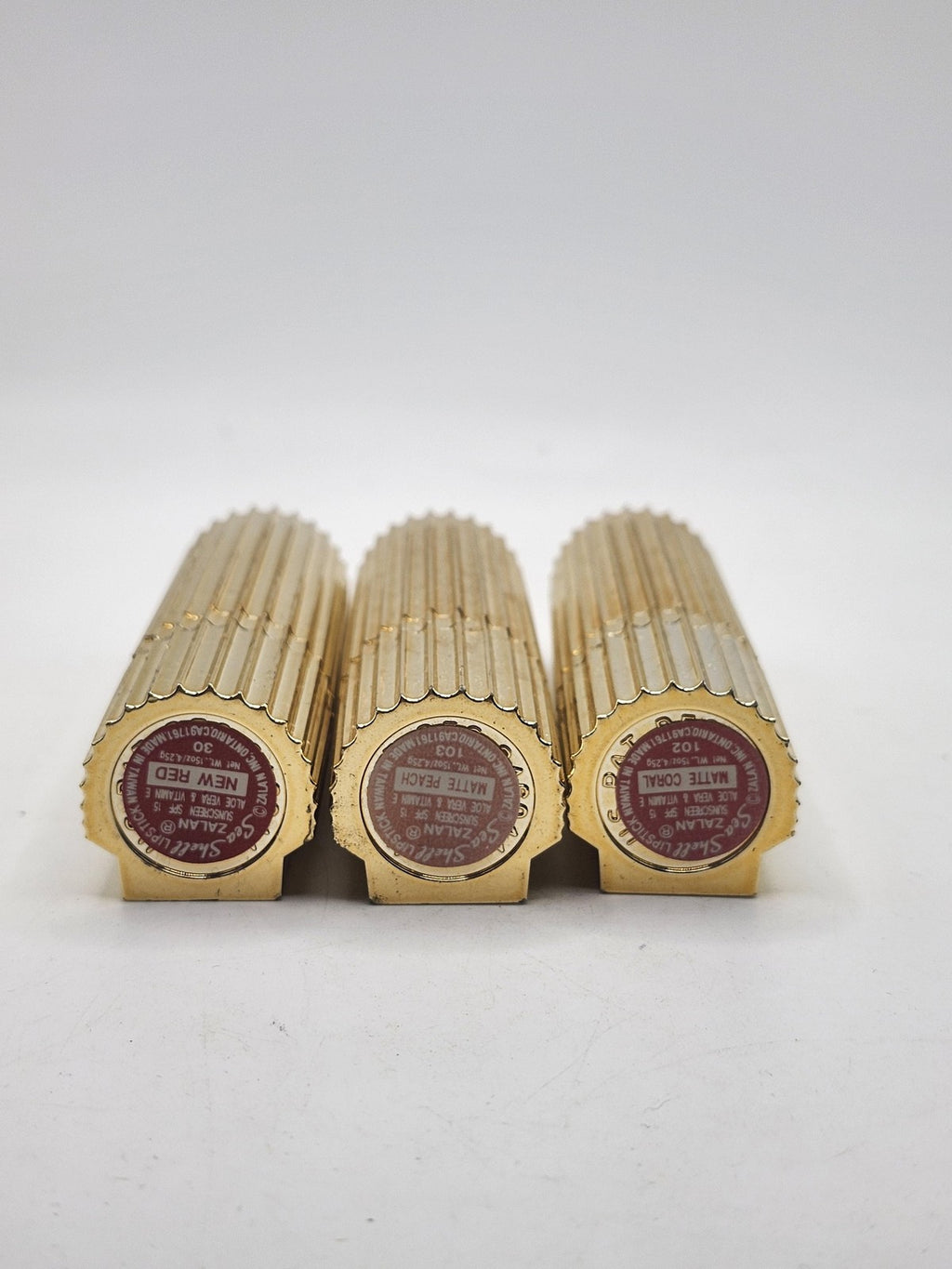 Zalan Matte Lipstick Lot 3 New Red Peach Coral Standard Size Makeup Beauty Stick