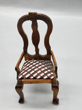 Vintage Ben Franklin Brown Dollhouse Armchair 1:12 Scale Victorian Miniature