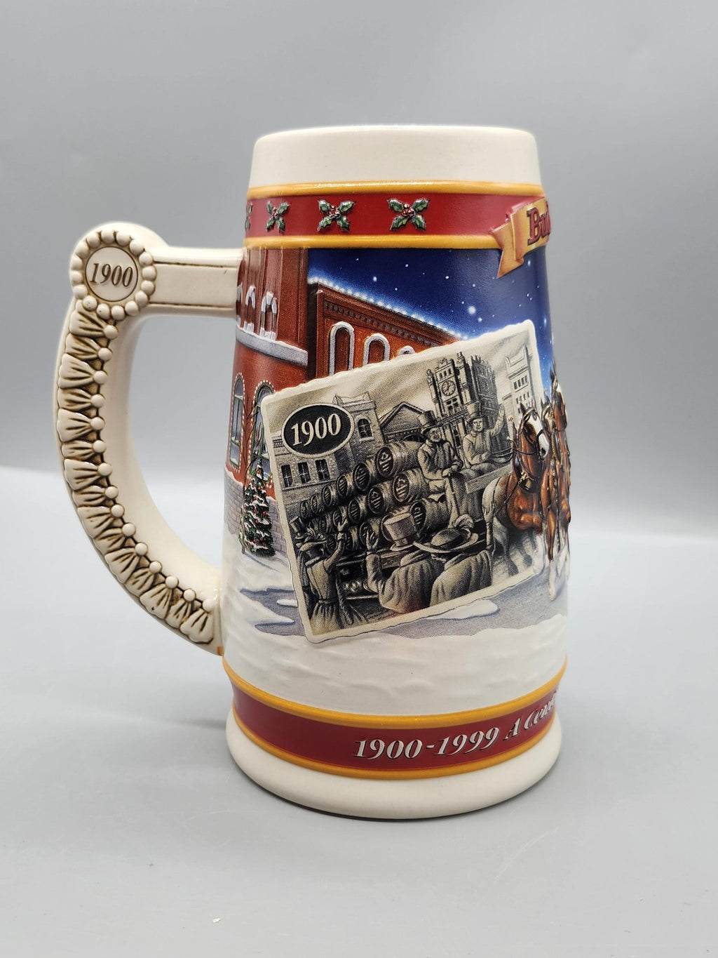 Vintage 1999 Budweiser Century Of Tradition Clydesdales Stein CS389 Ceramarte