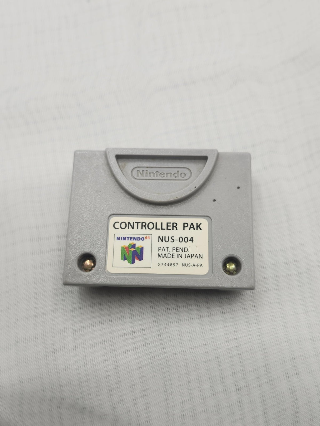 Nintendo 64 Controller Pak N64 Memory Card Official Nintendo Gray NUS-004 Japan