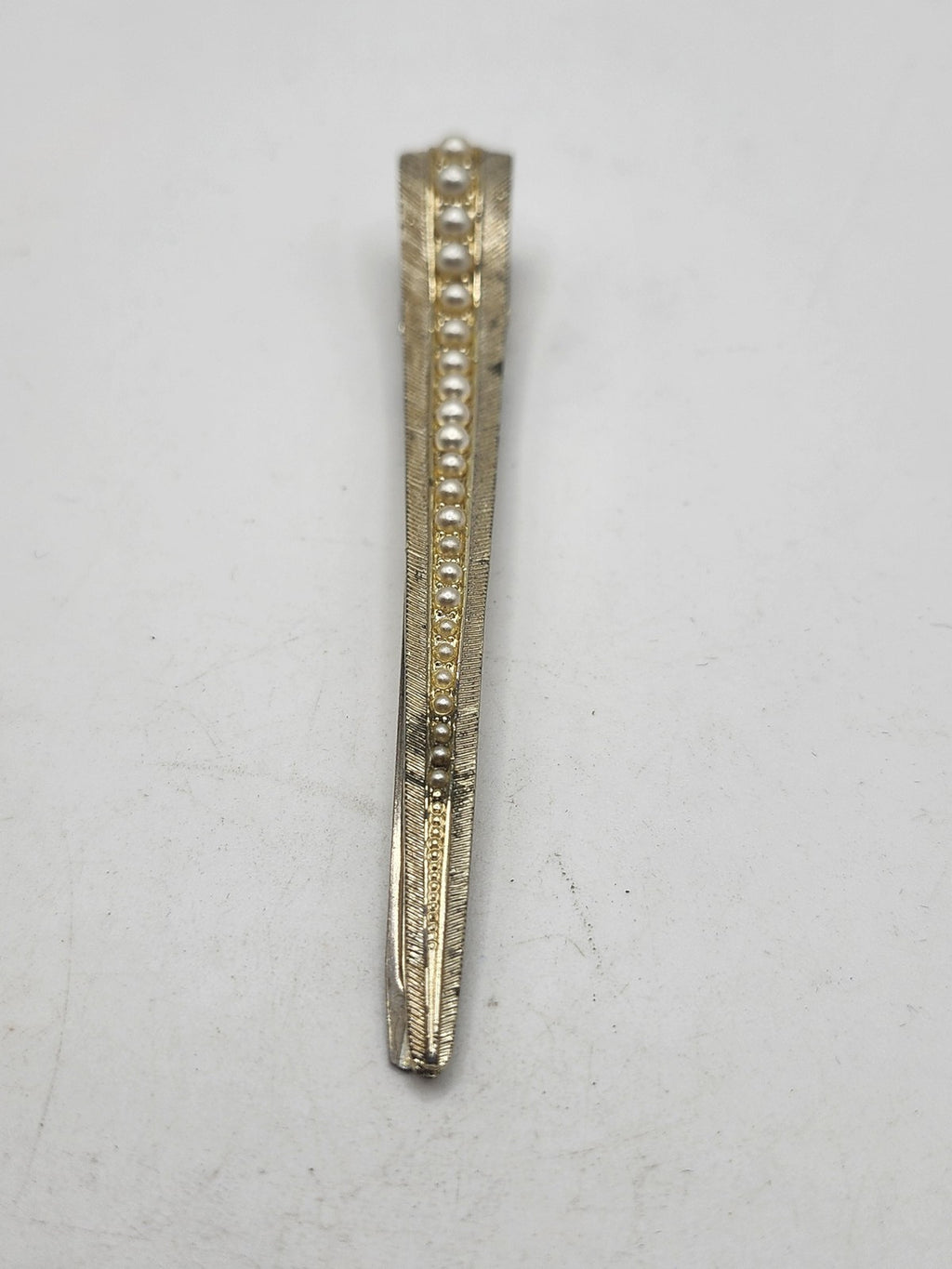 Hair Clip Barrette Womens One Size Gold Metal Beaded Pearl Formal Wedding