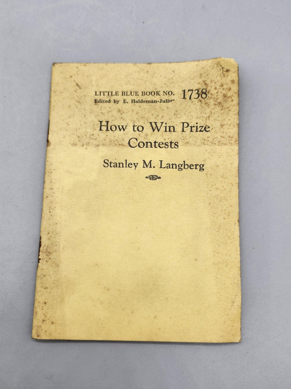 Vintage How To Win Prize Contests Langberg Little Blue Book Yellow PB USA