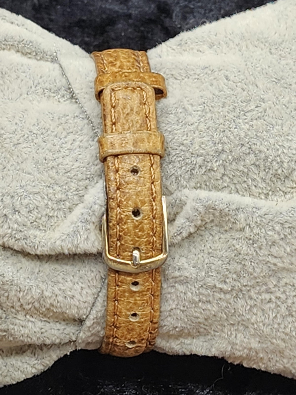 Jean Paul Watch Womens Gold Tone Roman Bezel Quartz Leather Band Parts Repair
