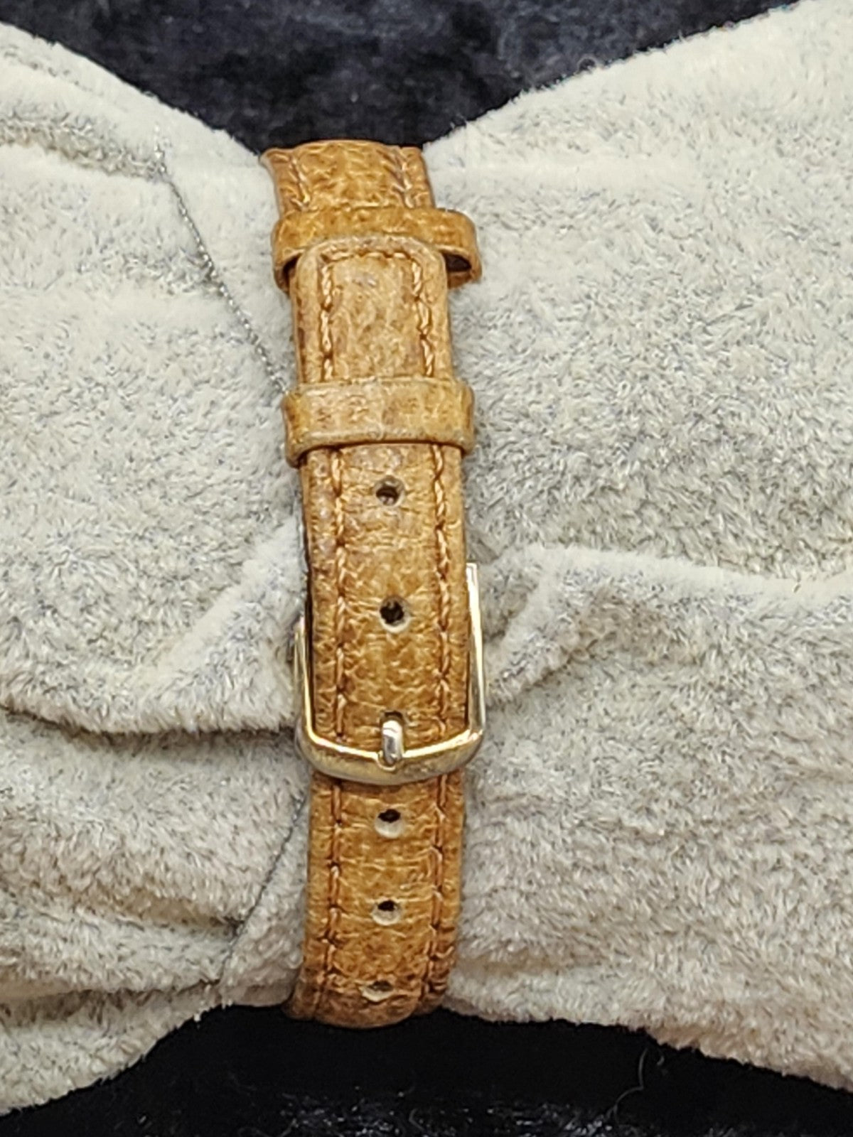 Jean Paul Watch Womens Gold Tone Roman Bezel Quartz Leather Band Parts Repair