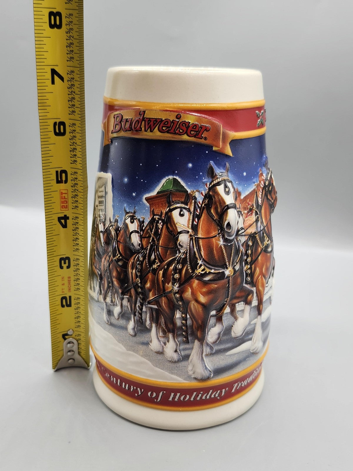 Vintage 1999 Budweiser Century Of Tradition Clydesdales Stein CS389 Ceramarte