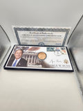 Vintage George W Bush Inauguration Coin Cover 2005 Morgan Mint Gold Tone COA