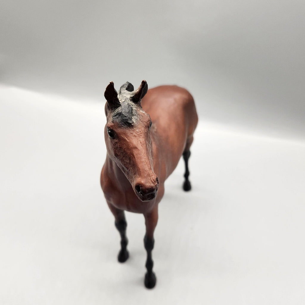 Vintage Breyer Model Bay Horse Figurine Brown Black Mane Plastic USA Chicago