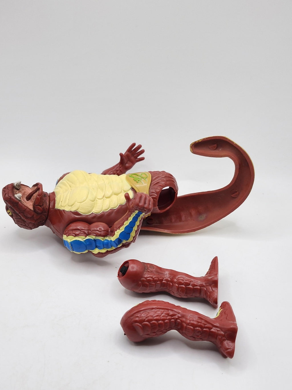 Snake Monster Action Figure Brown Yellow Belly Tail Plastic Toy Loose Fantasy