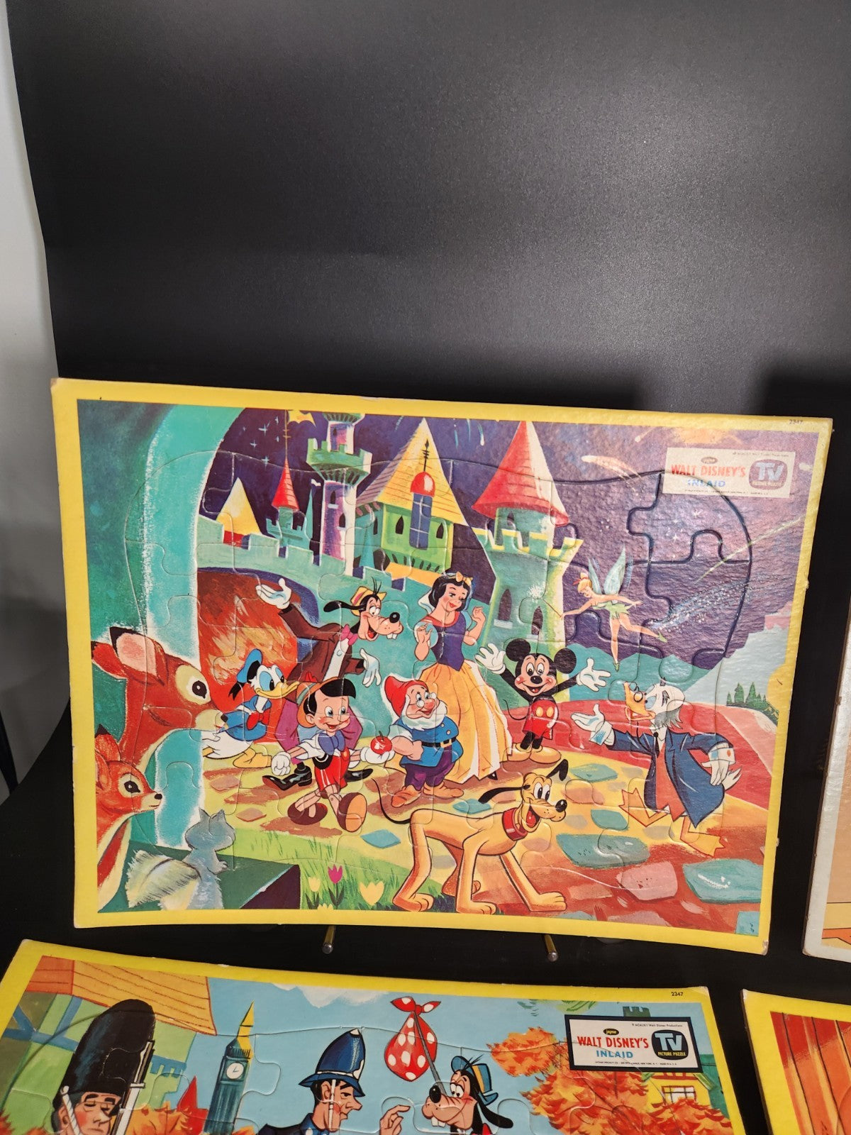 Vintage Disney Frame Tray Puzzle Lot Goofy Donald Duck Snow White Pluto 1980s