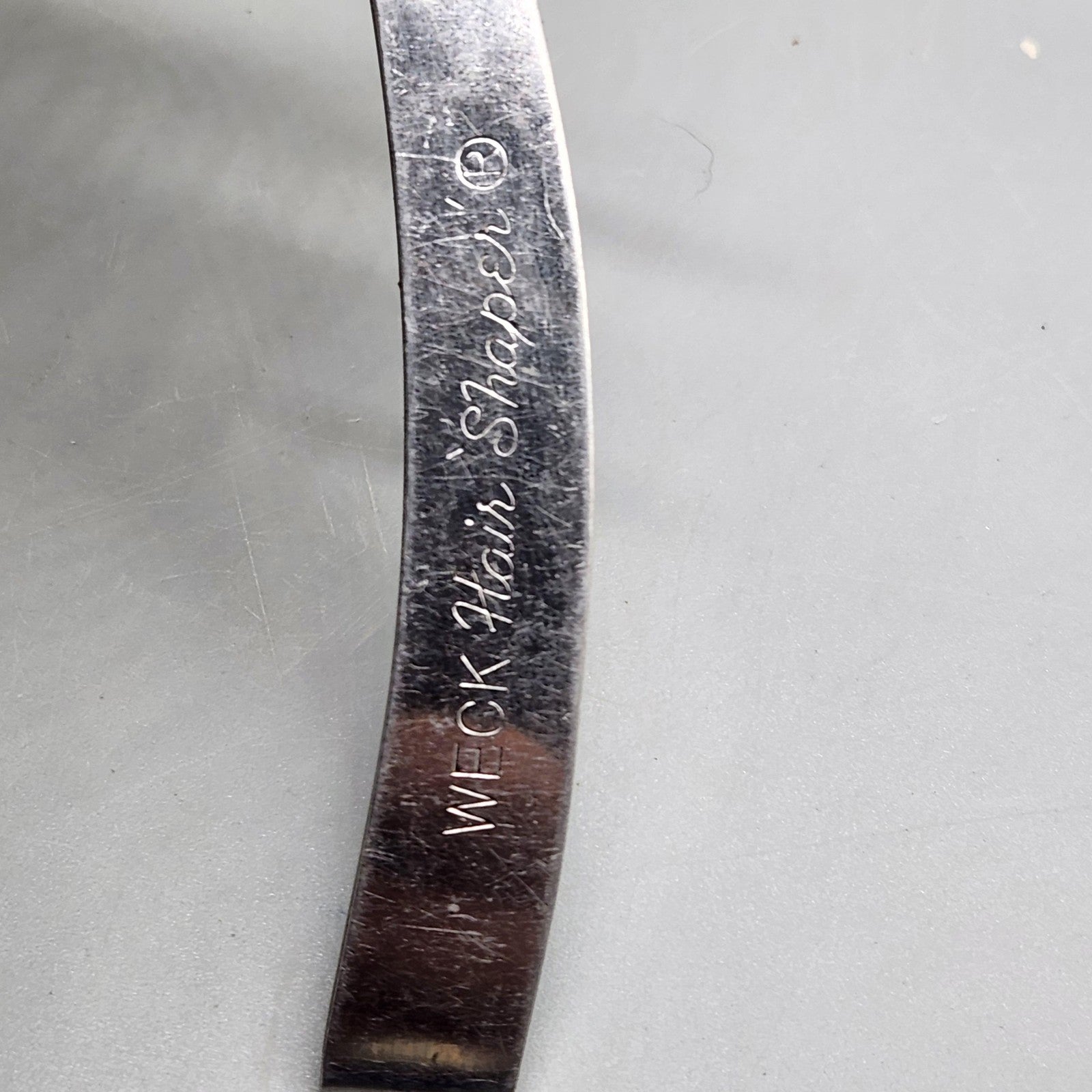 Vintage WECK Japan Silver Hair Shaper Razor Comb Barber Salon Hair Tool