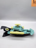 Vintage 1986 G.I. Joe Cobra Hydro-Sled Ship Hasbro Teal Yellow Plastic Toy Loose