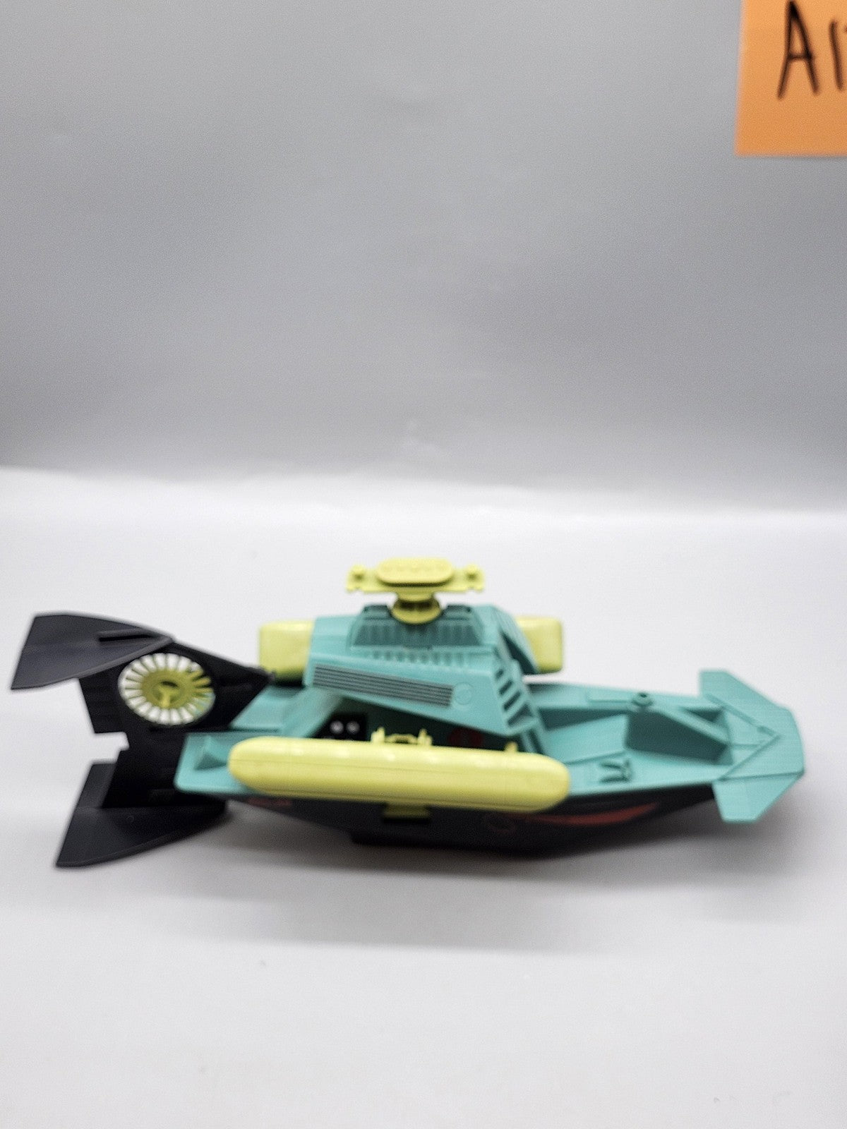 Vintage 1986 G.I. Joe Cobra Hydro-Sled Ship Hasbro Teal Yellow Plastic Toy Loose
