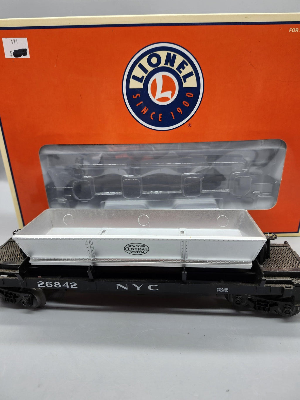 Lionel 6-26842 NYC Operating Coal Dump Car O Gauge O Scale Box NY Central