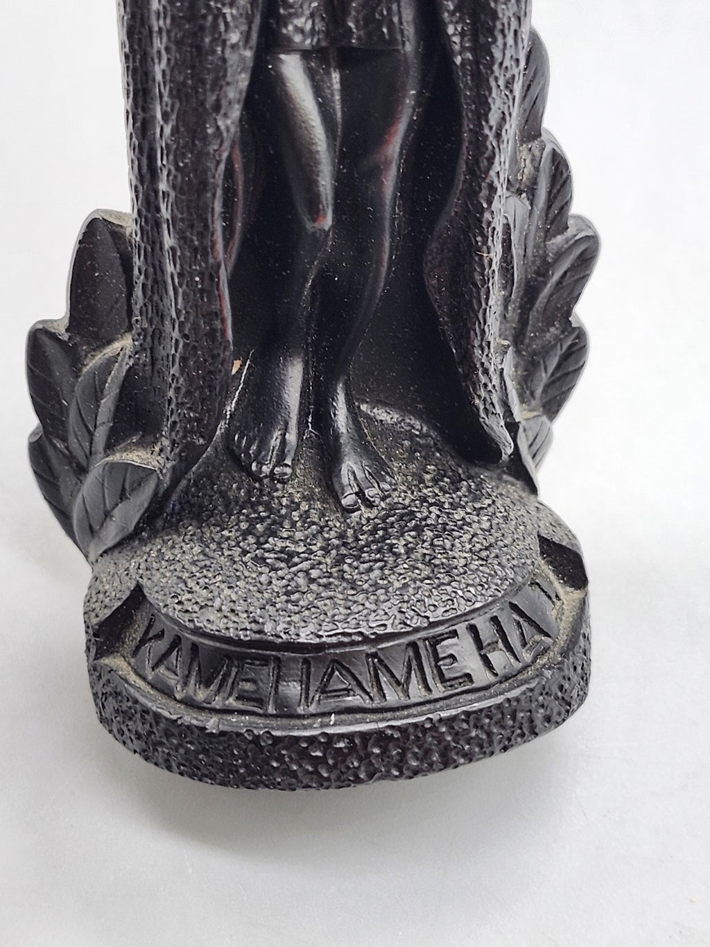 Vintage Coco Joe's Hawaii Kamehameha Tiki Statue Figurine Black Lava Look