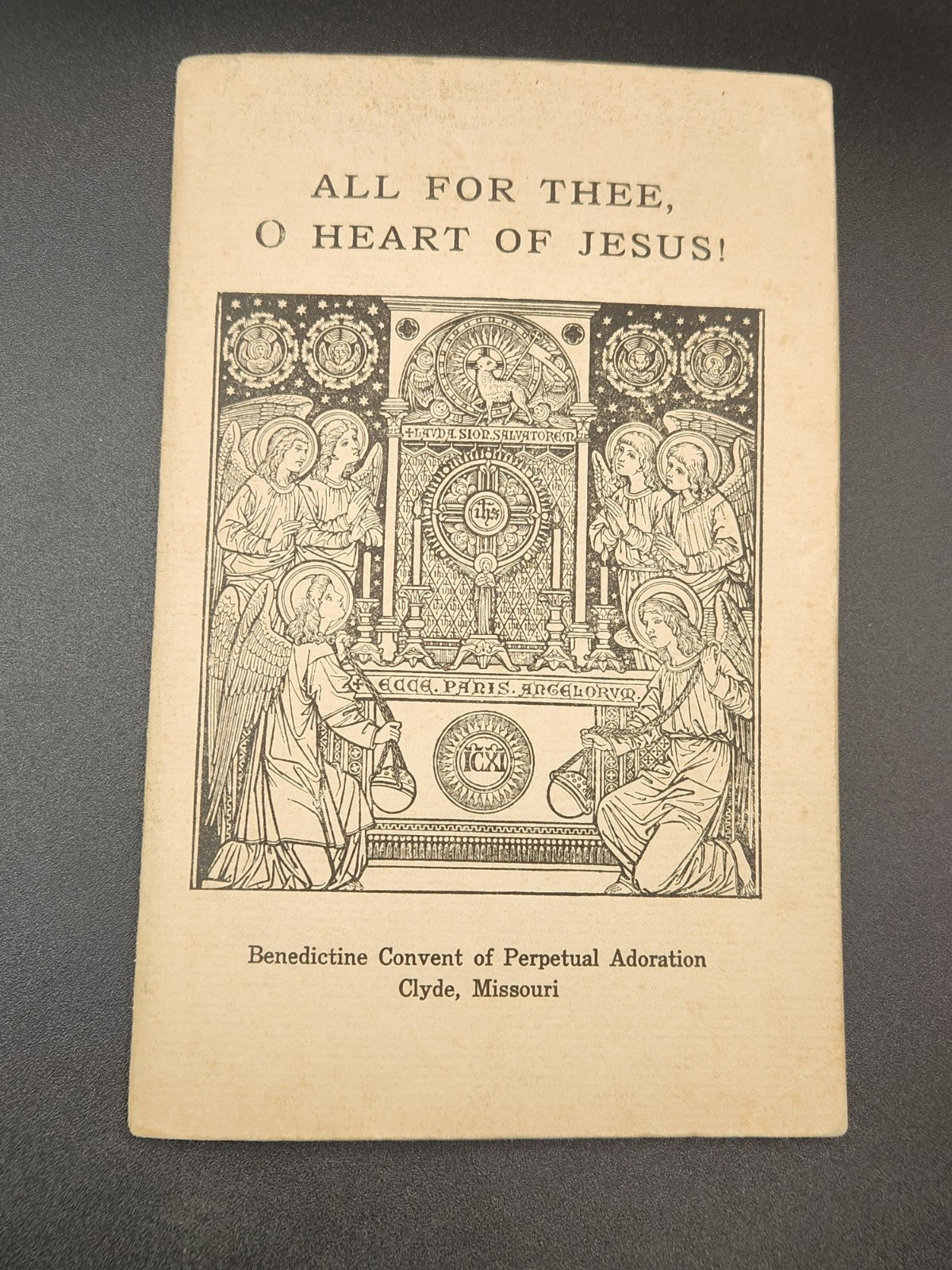 Vintage Catholic devotional booklet titled “All For Thee, O Heart of Jesus!”...