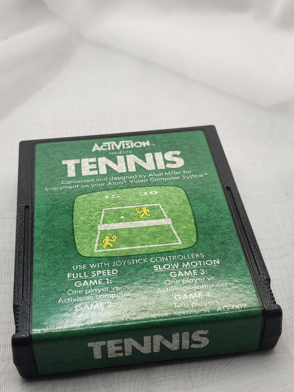 Tennis Atari 2600 Game Cartridge Activision Sports Multiplayer 1981 NTSC-U/C