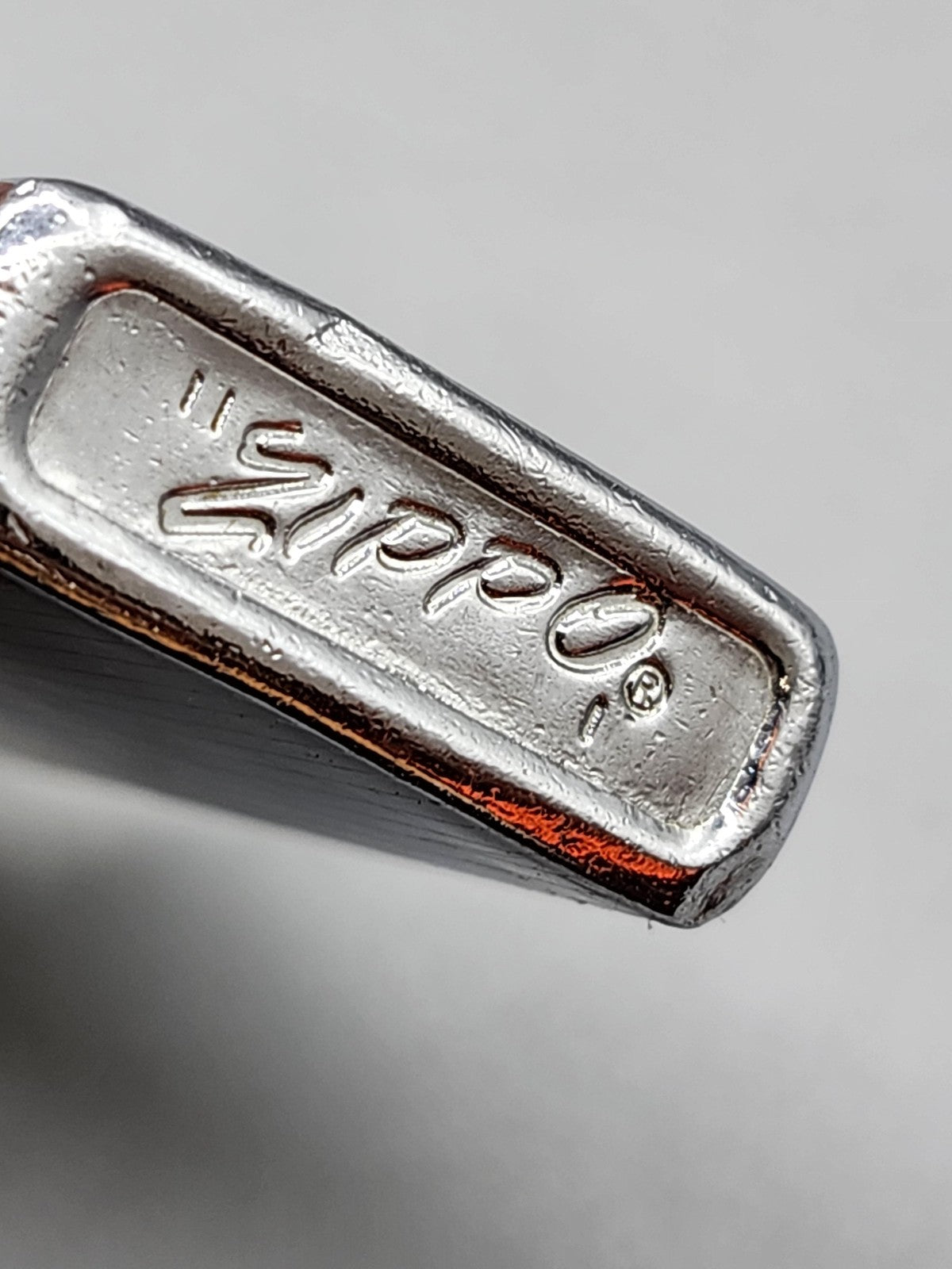Vintage Zippo Slim Lighter Engraved TOM Silver Tone Metal Tobacco Decor