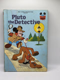 Vintage Pluto The Detective Walt Disney Random House Blue HC 1980 Kids Story