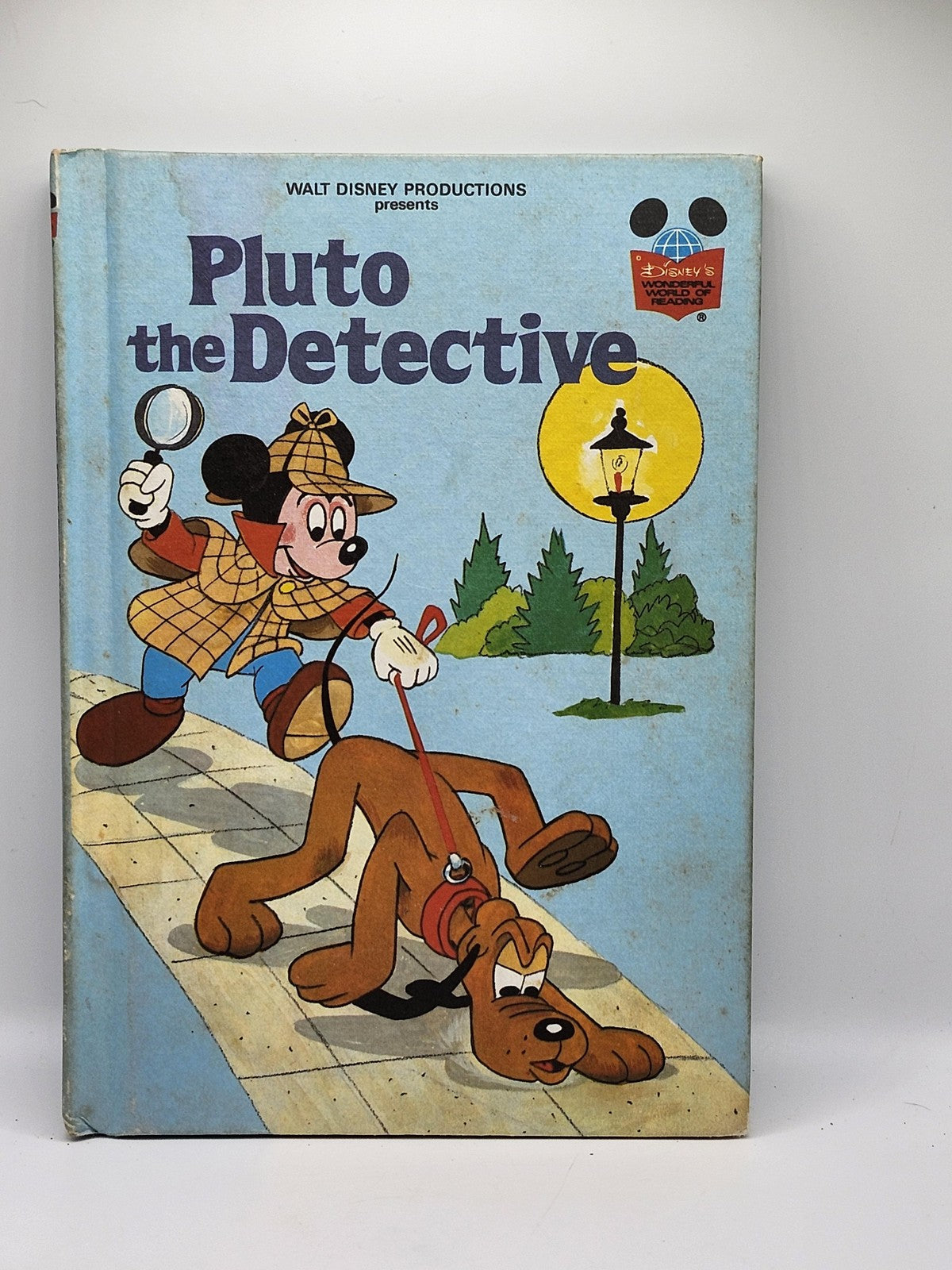 Vintage Pluto The Detective Walt Disney Random House Blue HC 1980 Kids Story