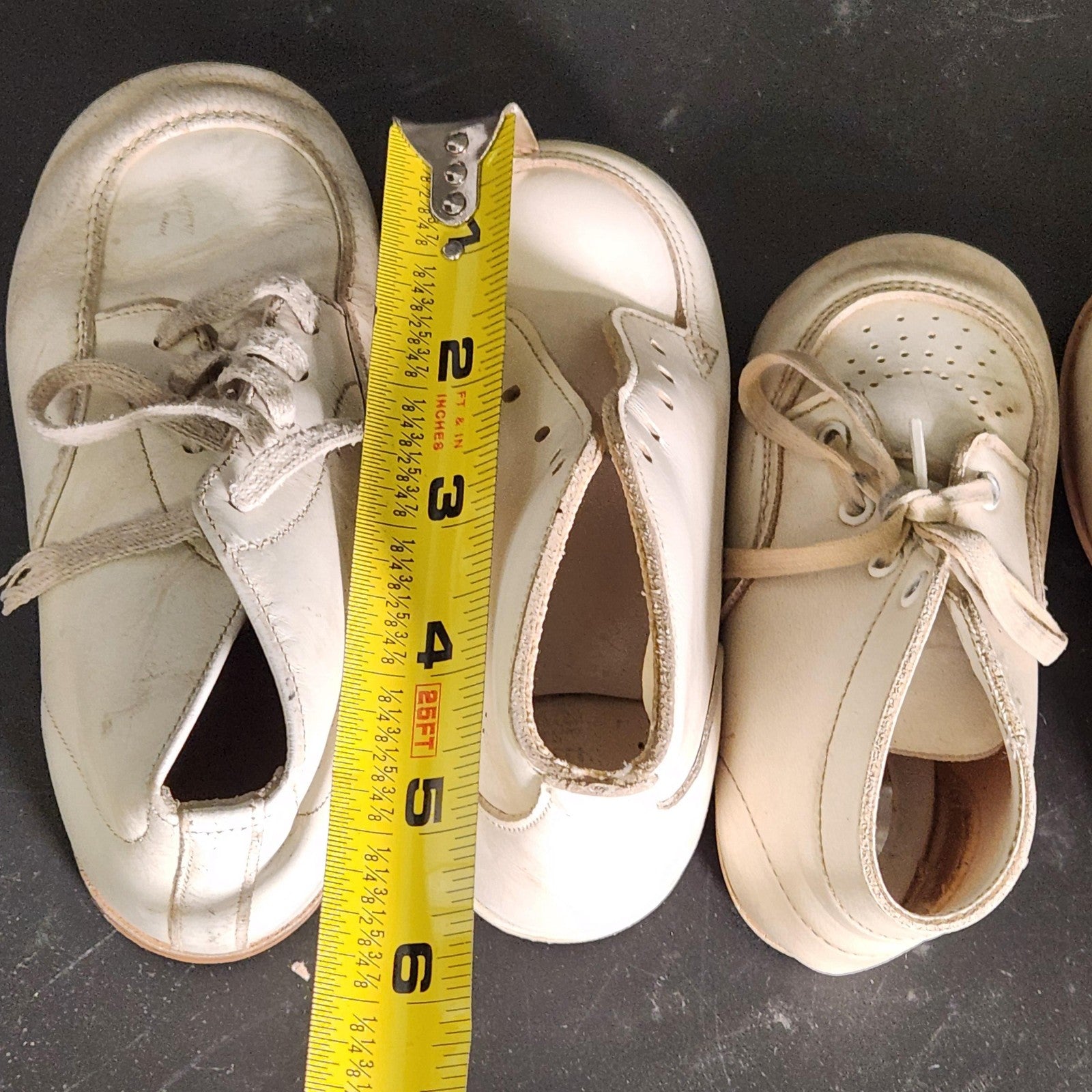 Baby Walking Boots Boys Size 4 White Leather Booties Lot 4 Shoes Ankle Lace Up