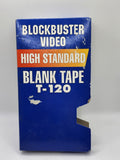 Blockbuster Video T-120 Blank VHS Tape Sleeve Case Vintage Rental Store Media
