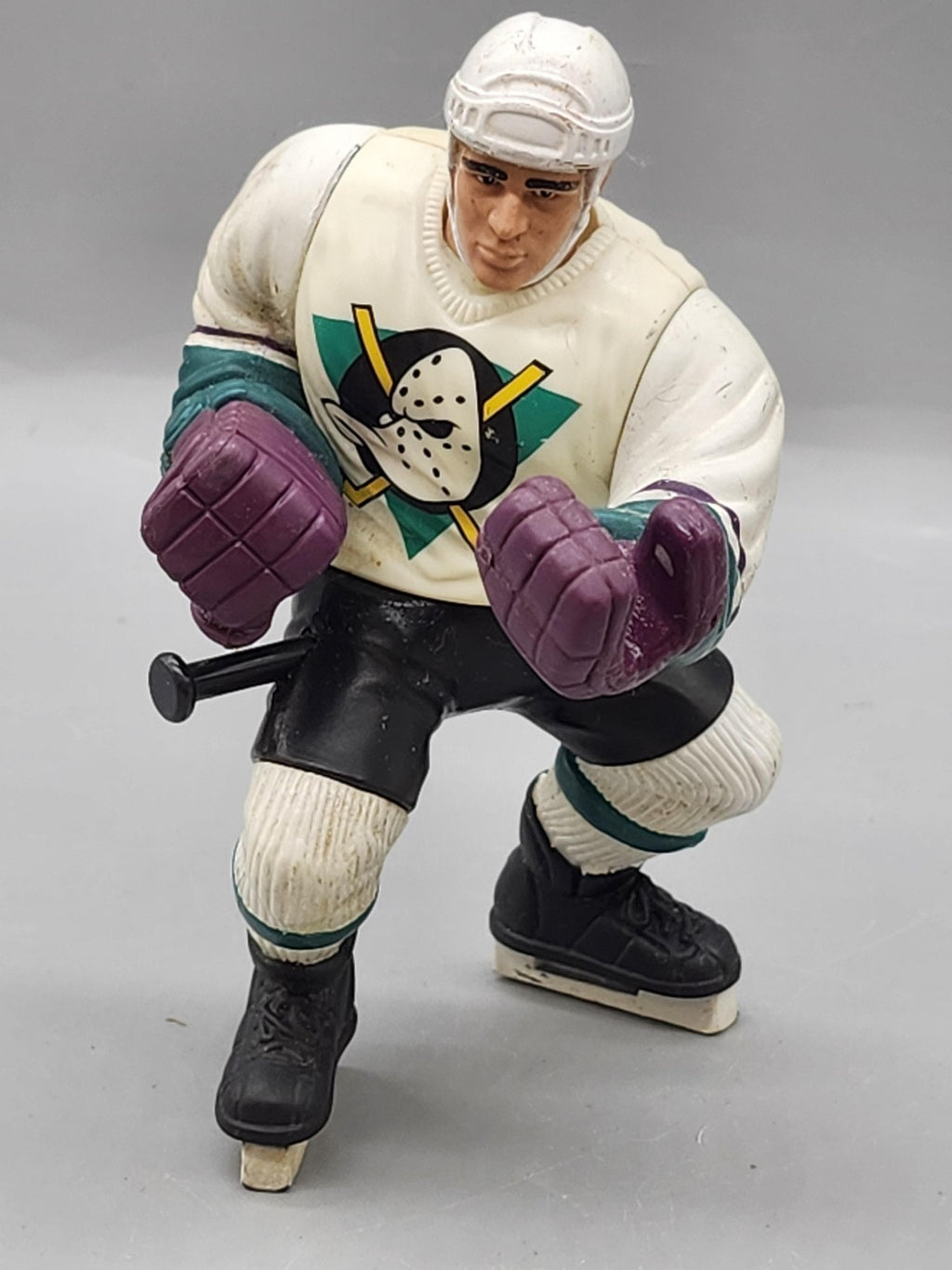 Vintage Mighty Ducks Paul Kariya Action Figure Plastic Toy Loose White Hockey