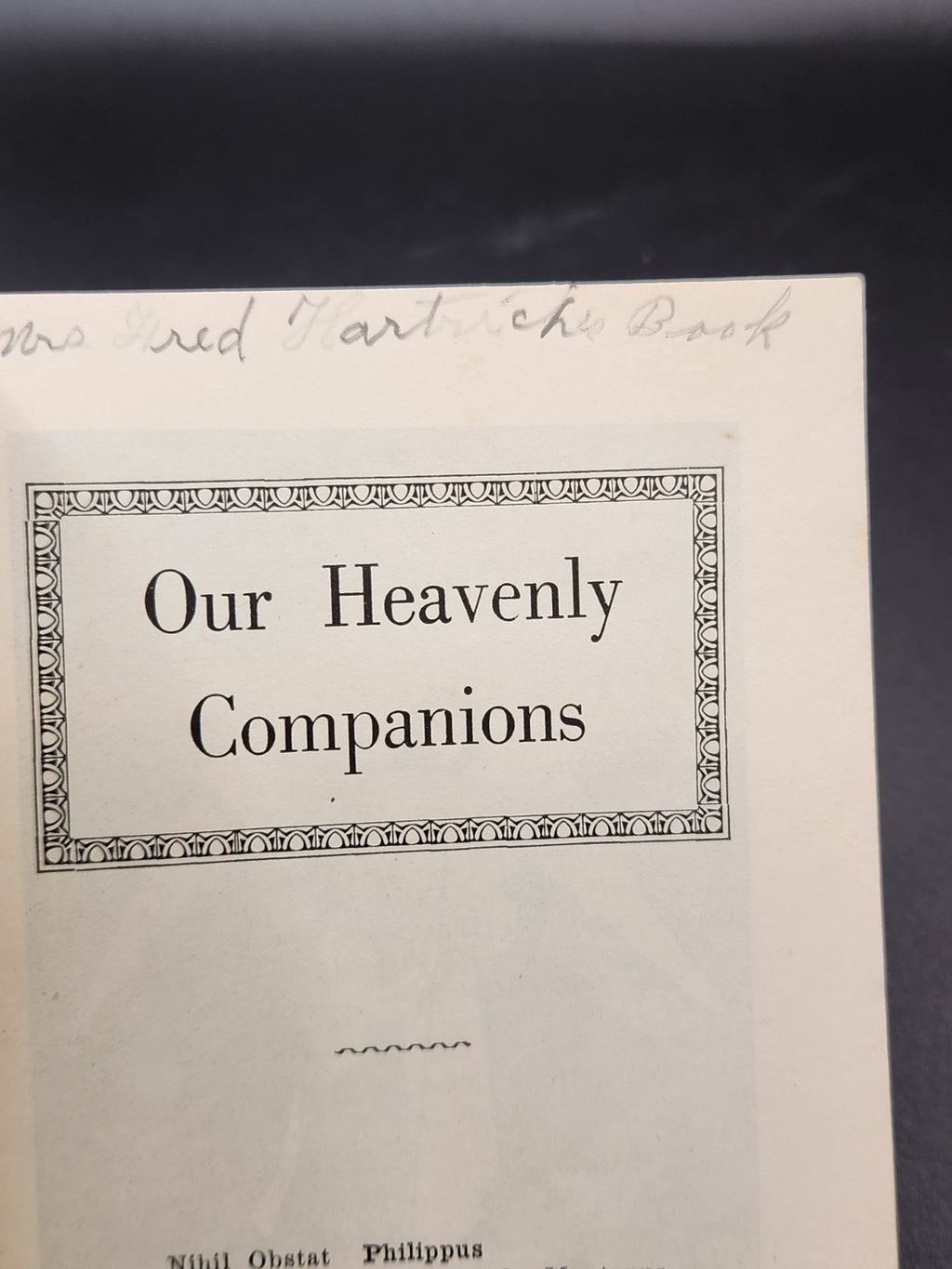 1936 Our Heavenly Companions 1st Edition Catholic Prayer Book Angel Booklet...