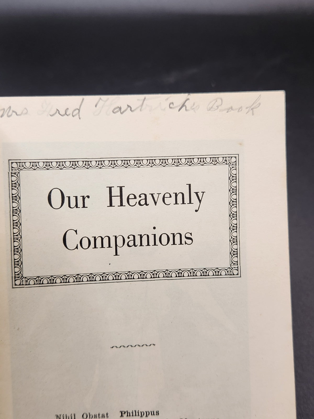 1936 Our Heavenly Companions 1st Edition Catholic Prayer Book Angel Booklet...