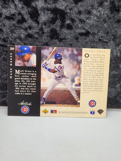 1994 Upper Deck The Upper Deck Company Mark Grace #30 Chicago Cubs Baseball Card
