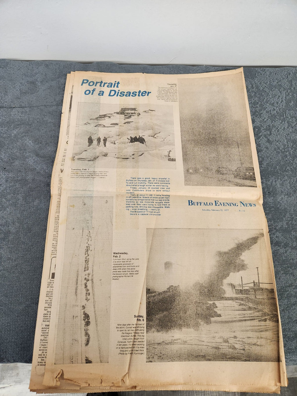Vintage 1977 Buffalo Evening News Blizzard of '77 Special Magazine Newspaper...