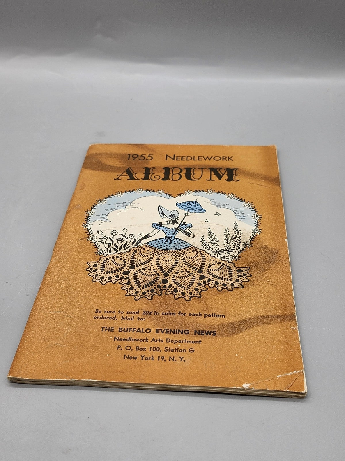 Vintage 1955 Needlework Album Buffalo Evening News PB Sewing Crochet Patterns