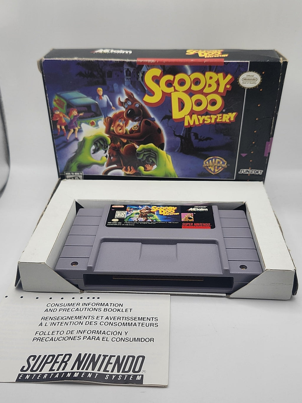 Scooby-Doo Mystery Super Nintendo SNES Game E Asylum Acclaim NTSC-U/C 1995
