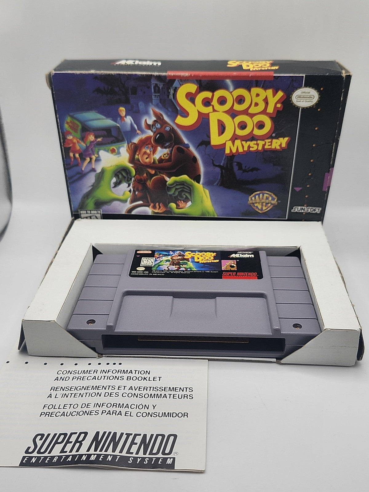 Scooby-Doo Mystery Super Nintendo SNES Game E Asylum Acclaim NTSC-U/C 1995