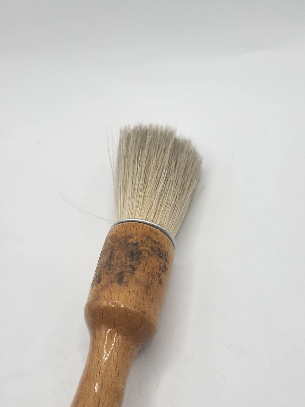 Wood Handle Horsehair Scrub Brush Brown Long Cleaning Tool Dusting Household
