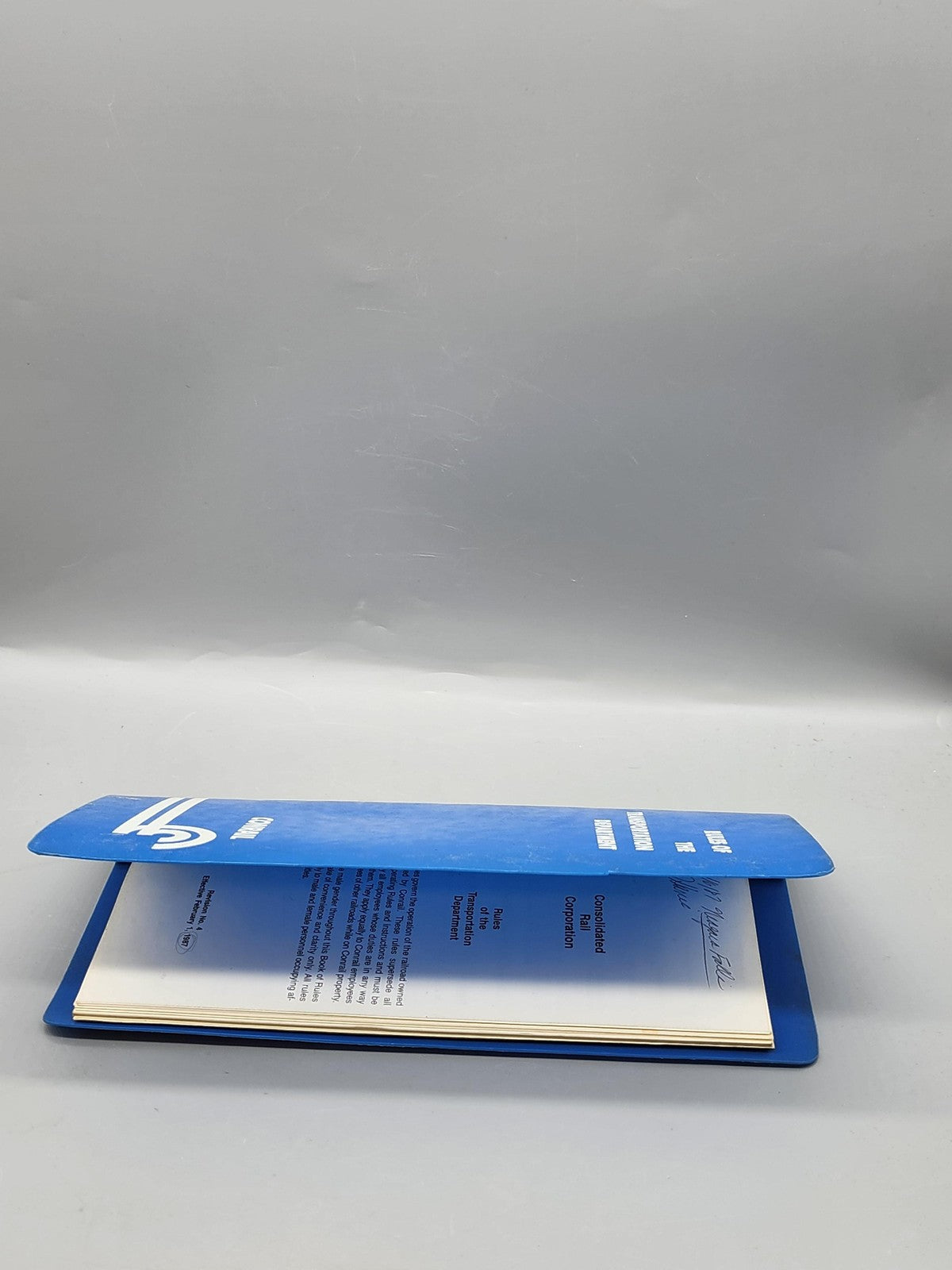 Vintage Conrail Transportation Department Rules Book Blue Binder 1987 Railroad