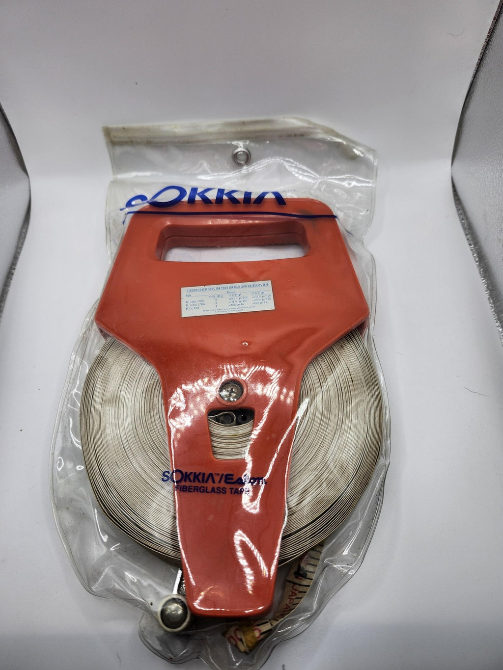 SOKKIA R100F Fiberglass Measuring Tape 100 Ft Open Reel Surveying Tool Orange