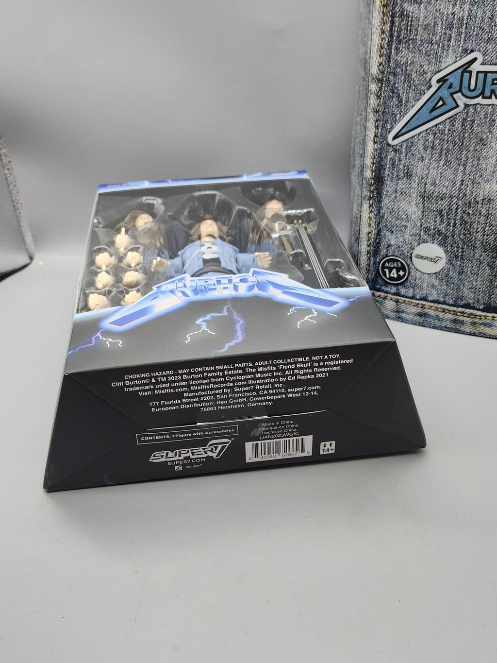 Super7 Burton Ultimates Action Figure Music Collector Toy New Boxed Blue Jeans