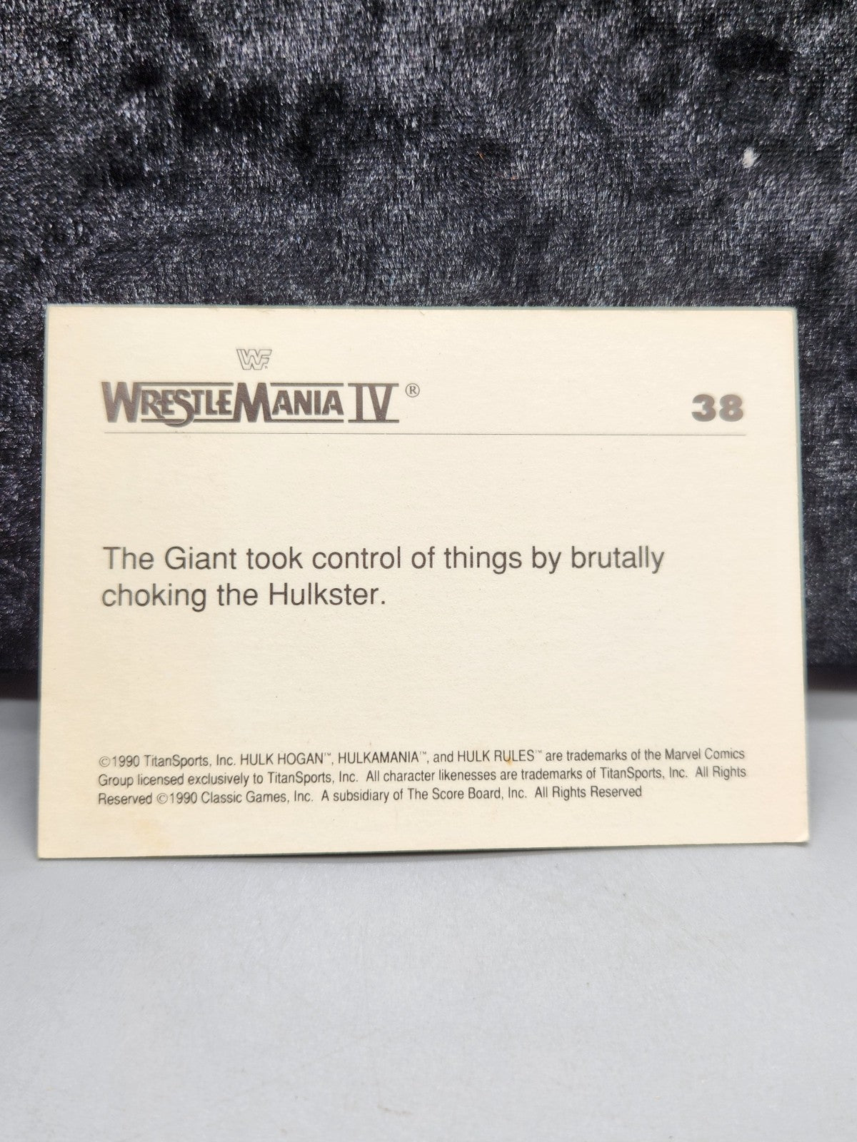 1990 Classic WWF Hulk Hogan 🔥 Andre The Giant Wrestlemania IV #38 WWE HOFers